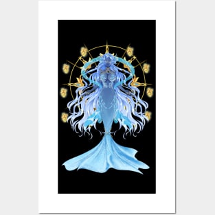 Mermaid Goddess Posters and Art